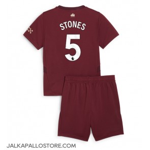 Manchester City John Stones #5 Kolmaspaita Lapsille 2024-25 Lyhythihainen (+ shortsit)